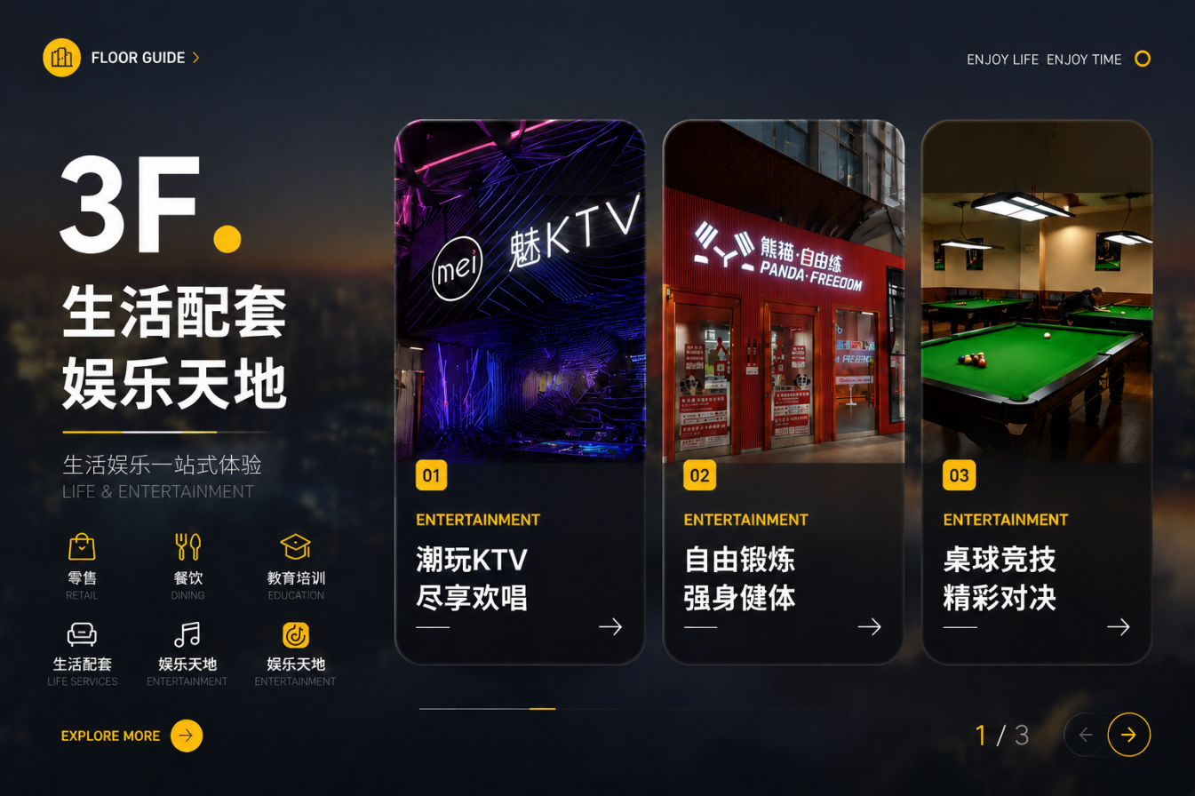 同学广场3F楼层业态导视图